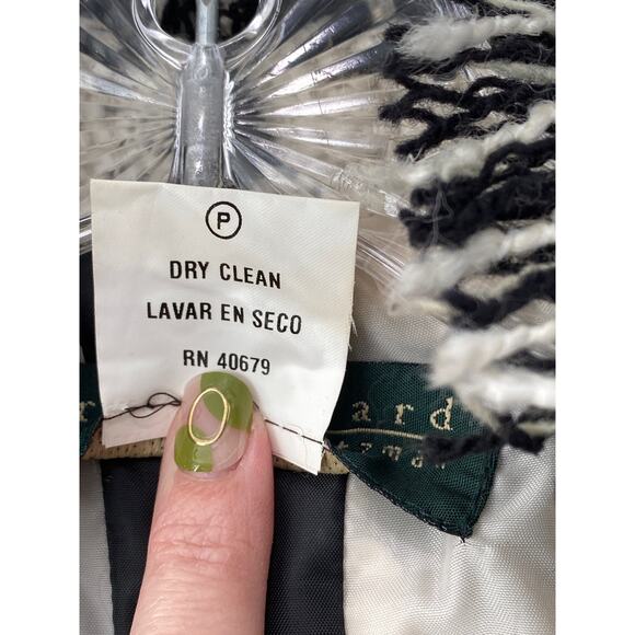 Vtg Harve Benard Womens Tweed Wool Blend Fringe Jacket Blazer Sz 8P Old Money - Picture 6 of 7